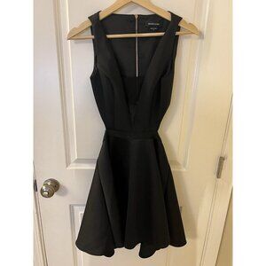 Marciano Black Ribbed Sleeveless Flare Dress Size 0